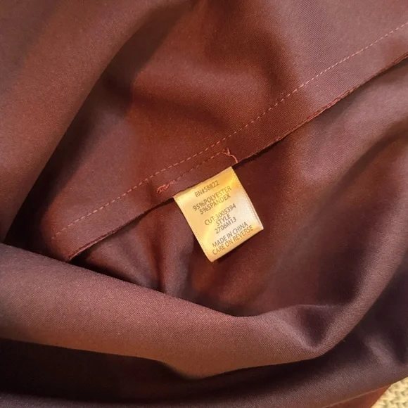 MAX STUDIO Faux Suede Leather Burgundy A-Line Midi Skirt - Picture 11 of 13